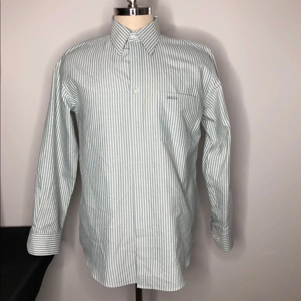Mens GUCCI Button Up Shirt 16.5 34-35